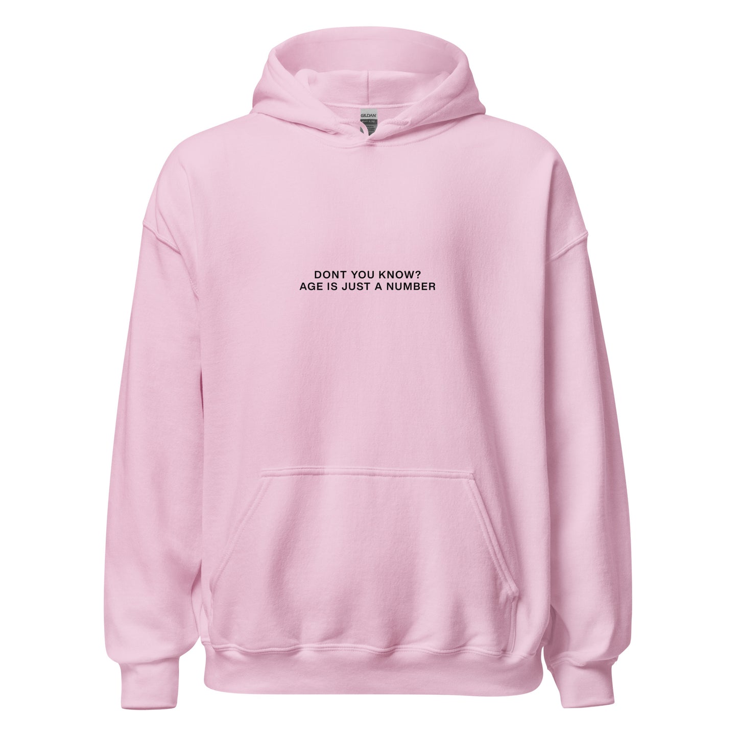 AGE IS JUST A NUMBER HOODIE - Black Font