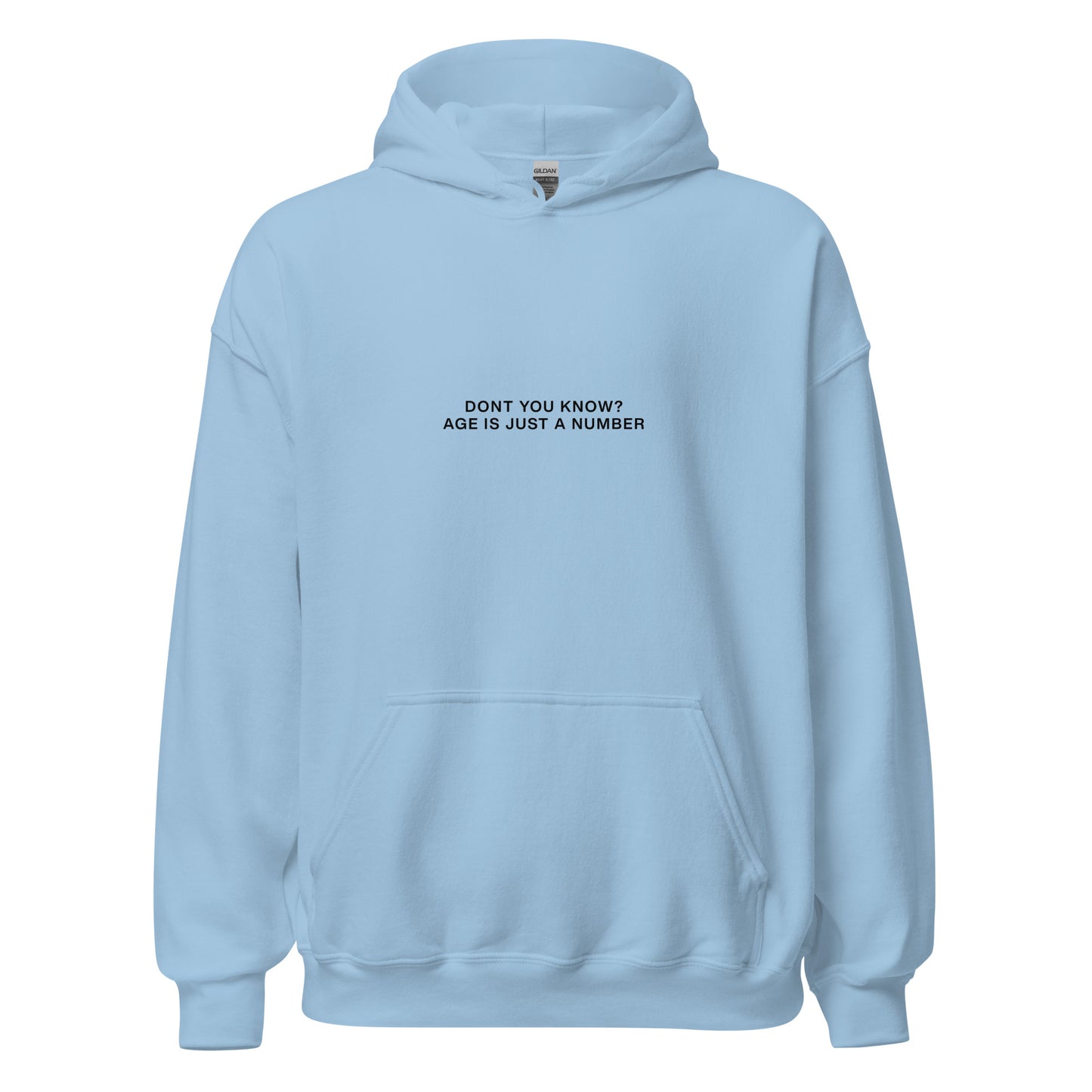 AGE IS JUST A NUMBER HOODIE - Black Font