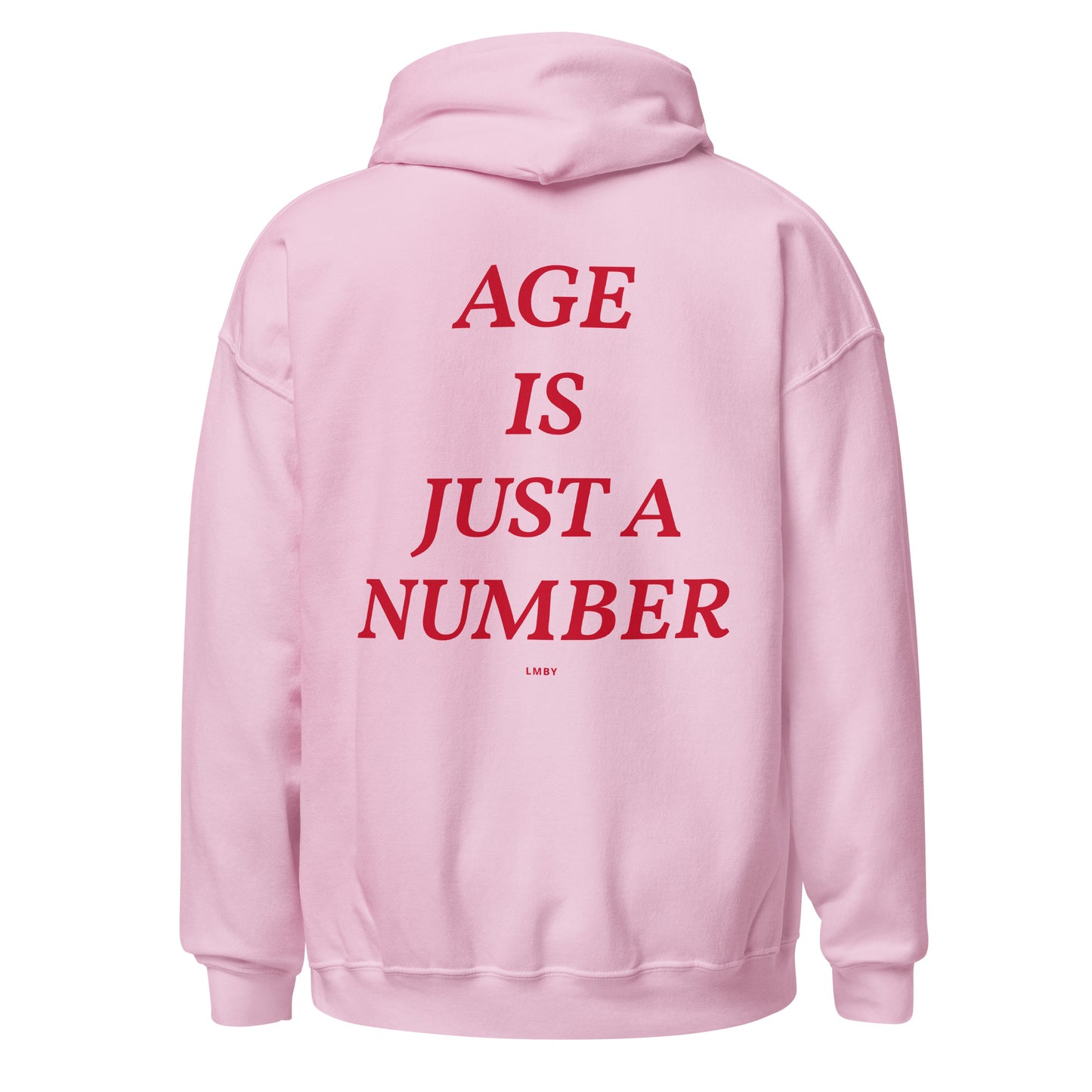 AGE IS JUST A NUMBER HOODIE - Red Font