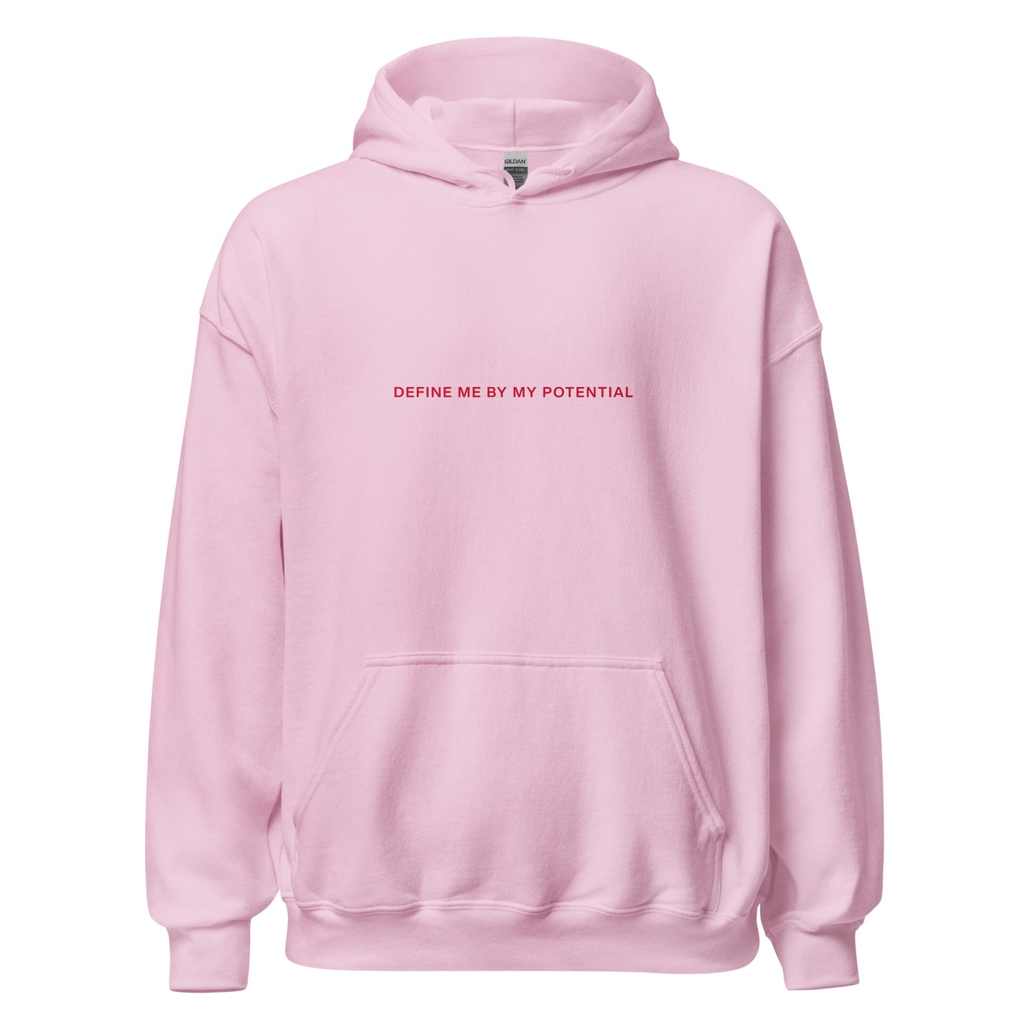 DEFINE ME BY MY POTENTIAL Hoodie - Red Font