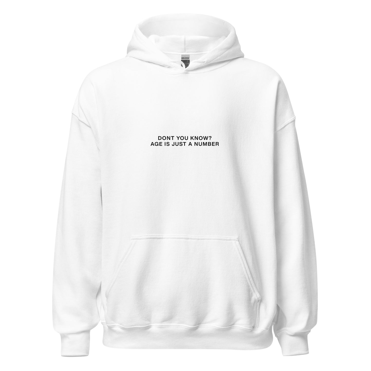 AGE IS JUST A NUMBER HOODIE - Black Font
