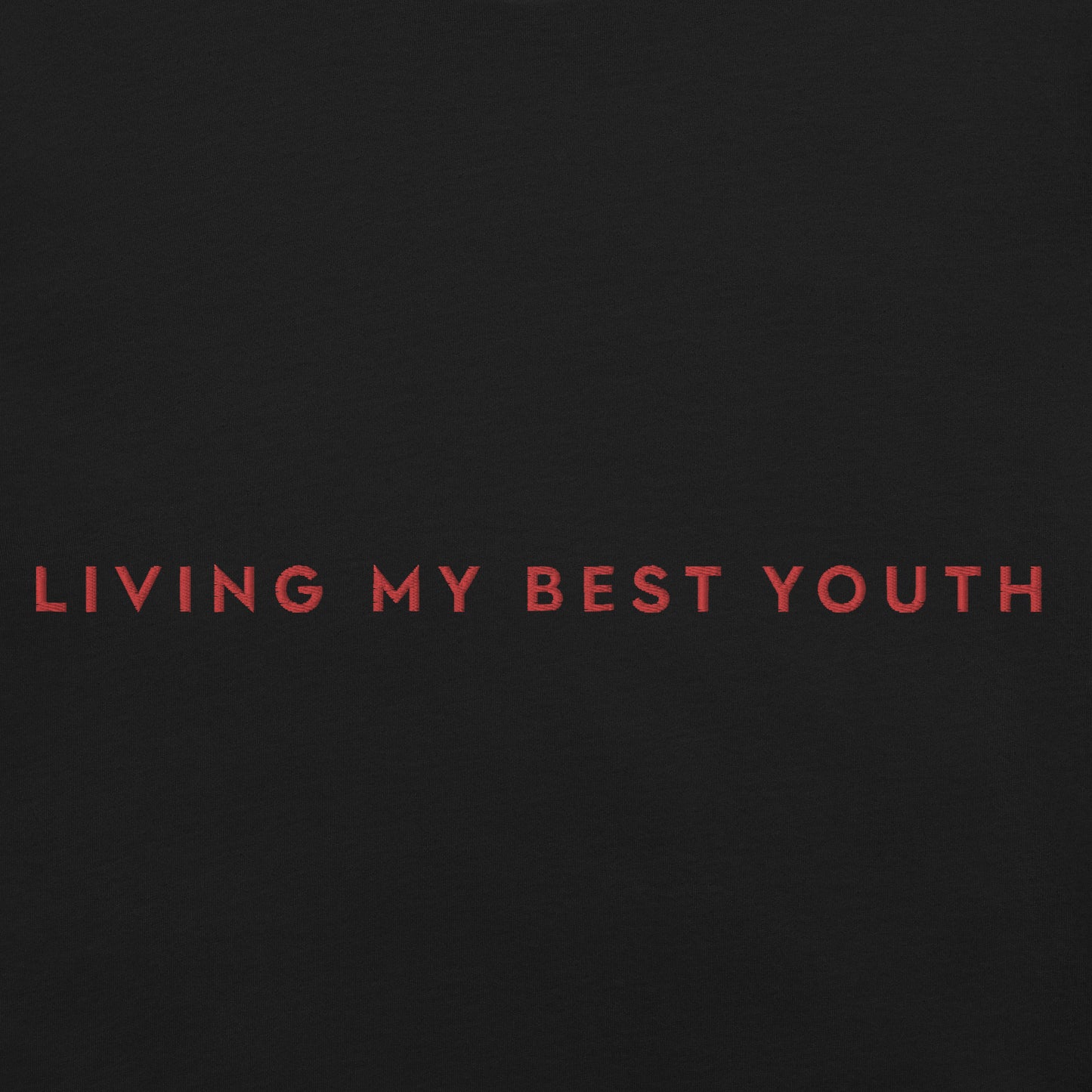 LIVING MY BEST YOUTH TEE - Red Font