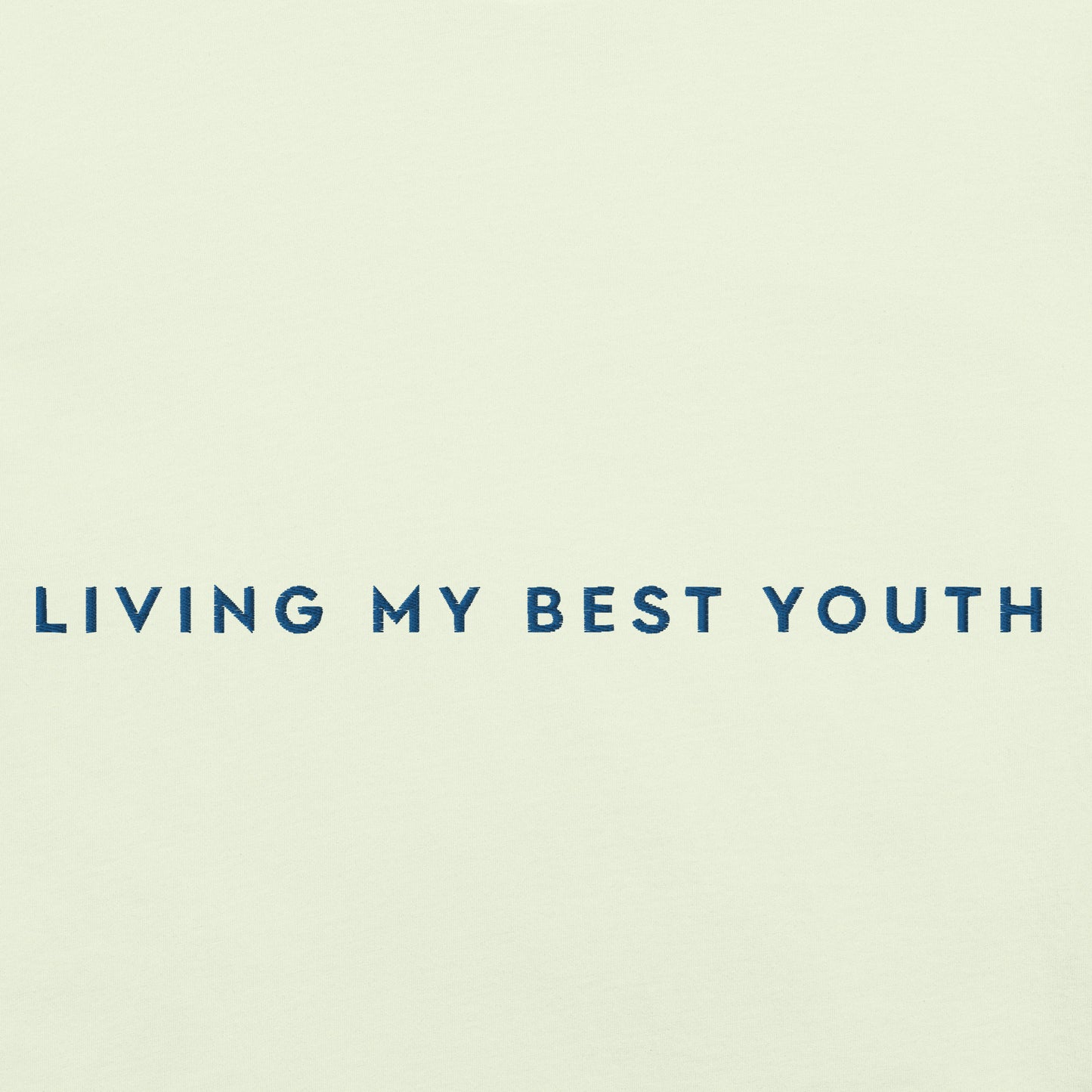 LIVING MY BEST YOUTH TEE - Blue Font