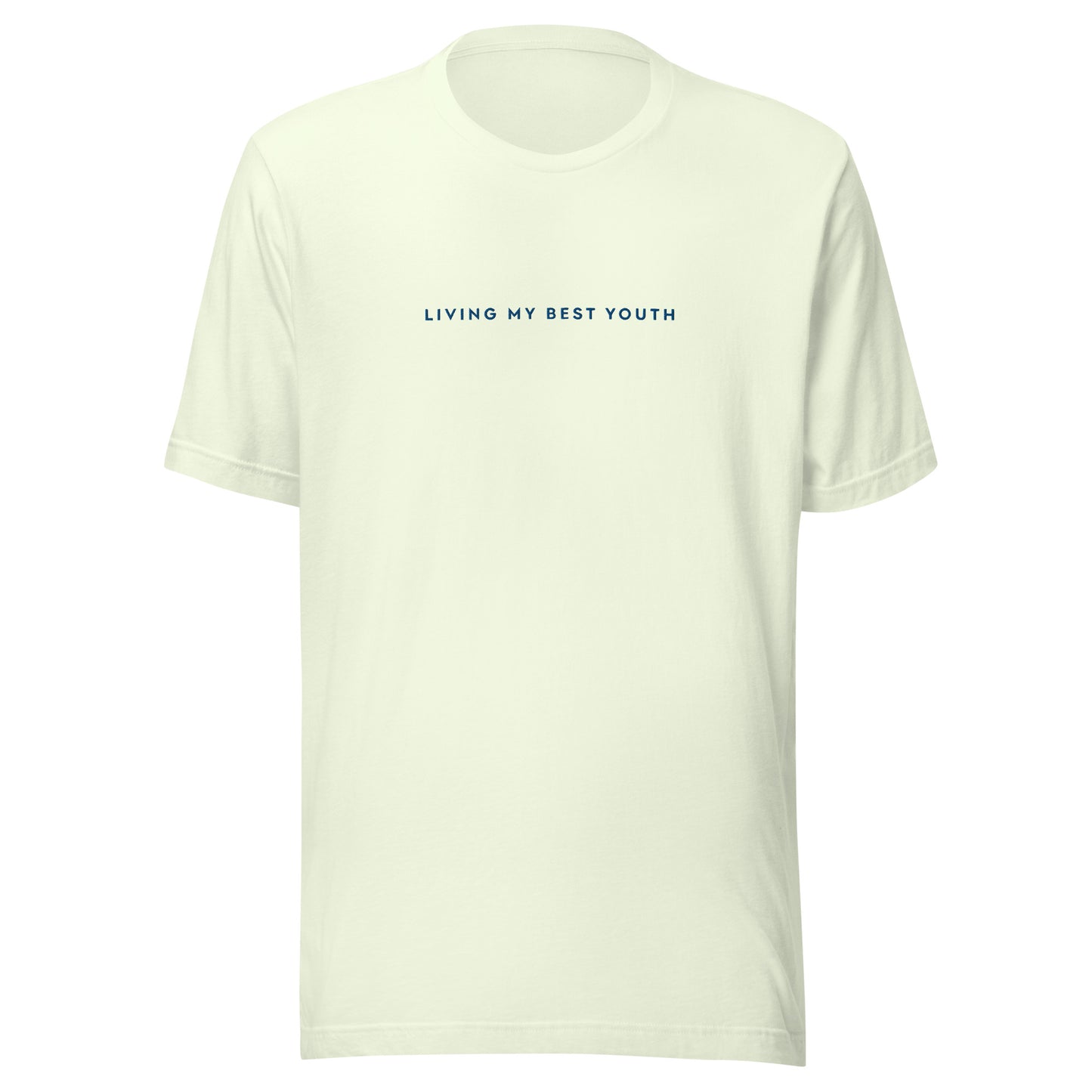LIVING MY BEST YOUTH TEE - Blue Font