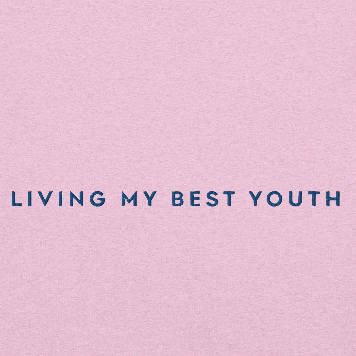 LIVING MY BEST YOUTH TEE - Blue Font
