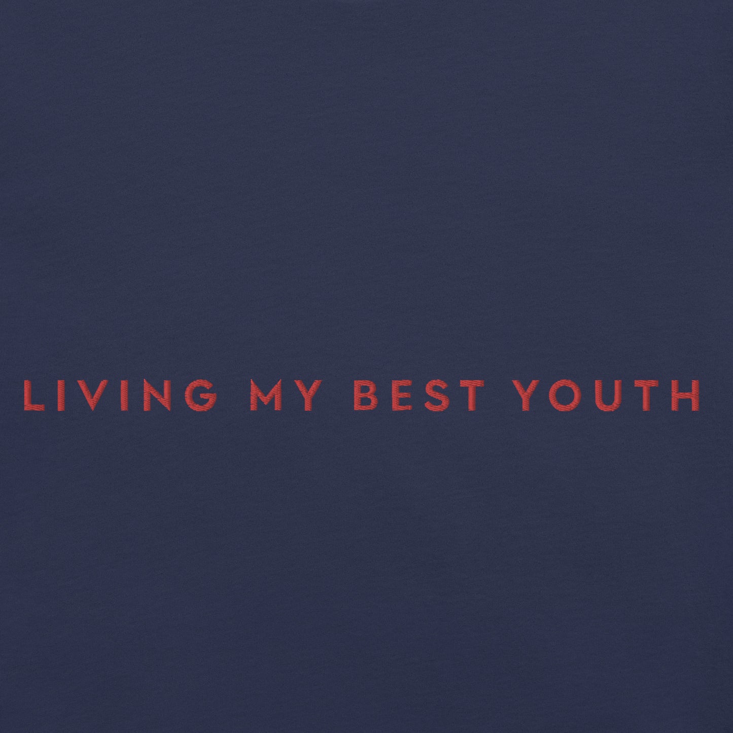 LIVING MY BEST YOUTH TEE - Red Font
