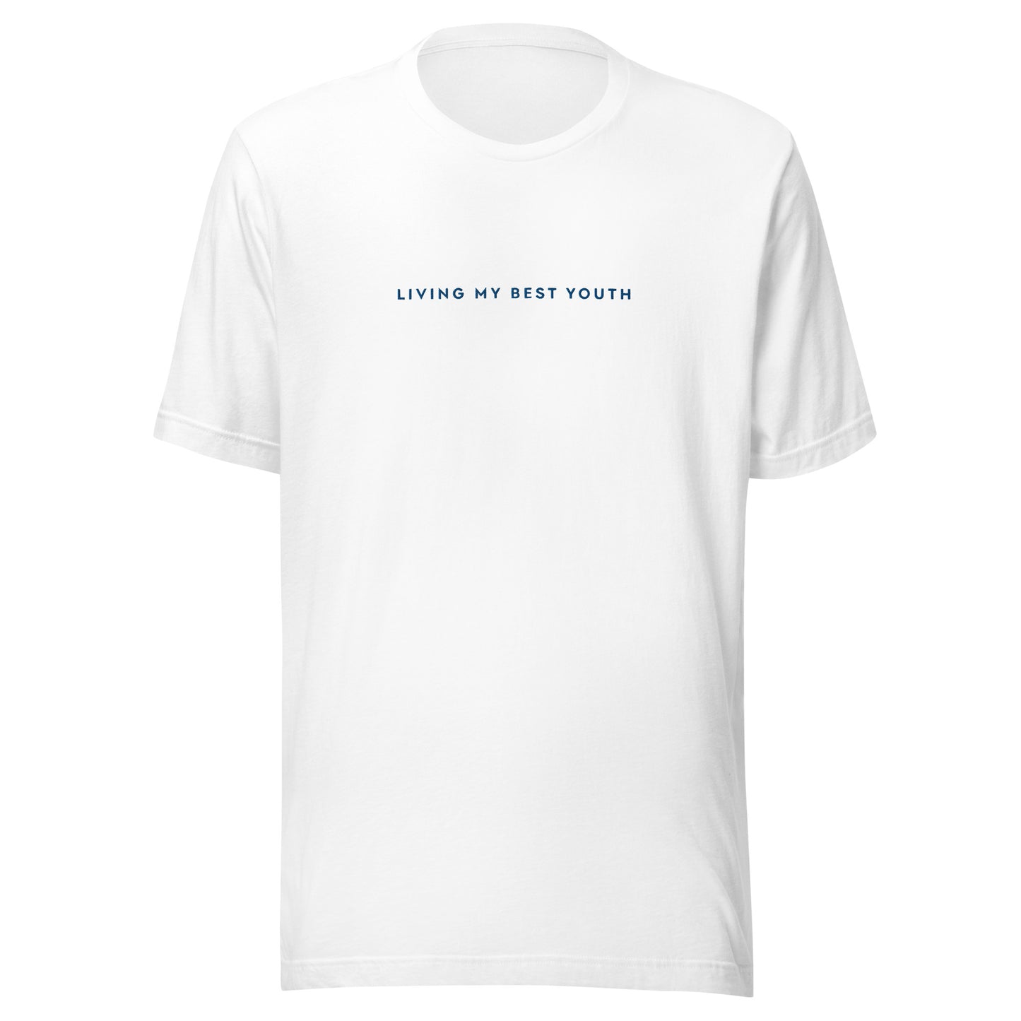 LIVING MY BEST YOUTH TEE - Blue Font