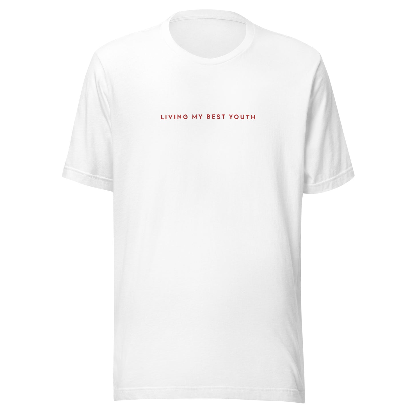 LIVING MY BEST YOUTH TEE - Red Font